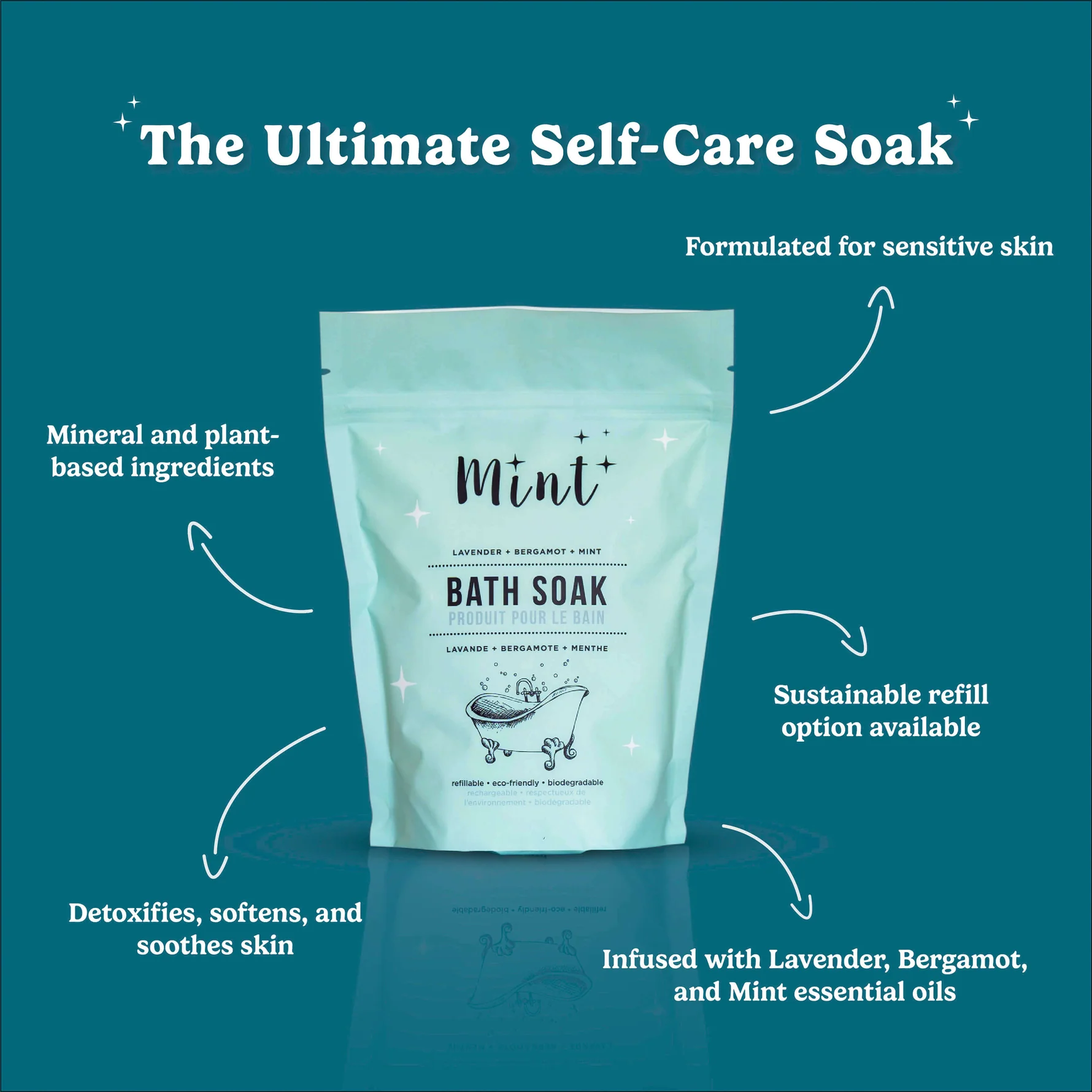 Mint Cleaning Bath Soak (800g)