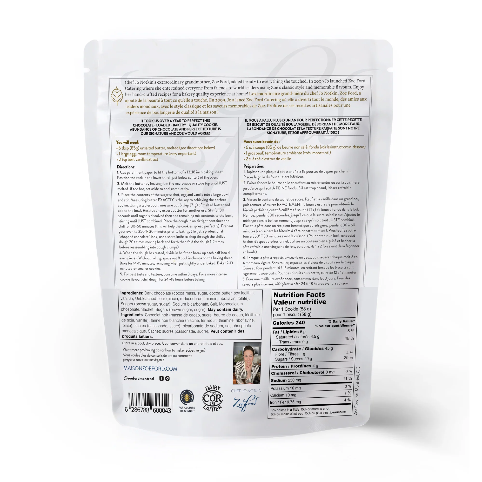 Maison Zoe Ford Billionaire Chocolate Chip Cookie Mix