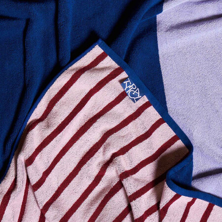 Typical Two-Tone B Side Lilac + Navy Stretch Bath Towel