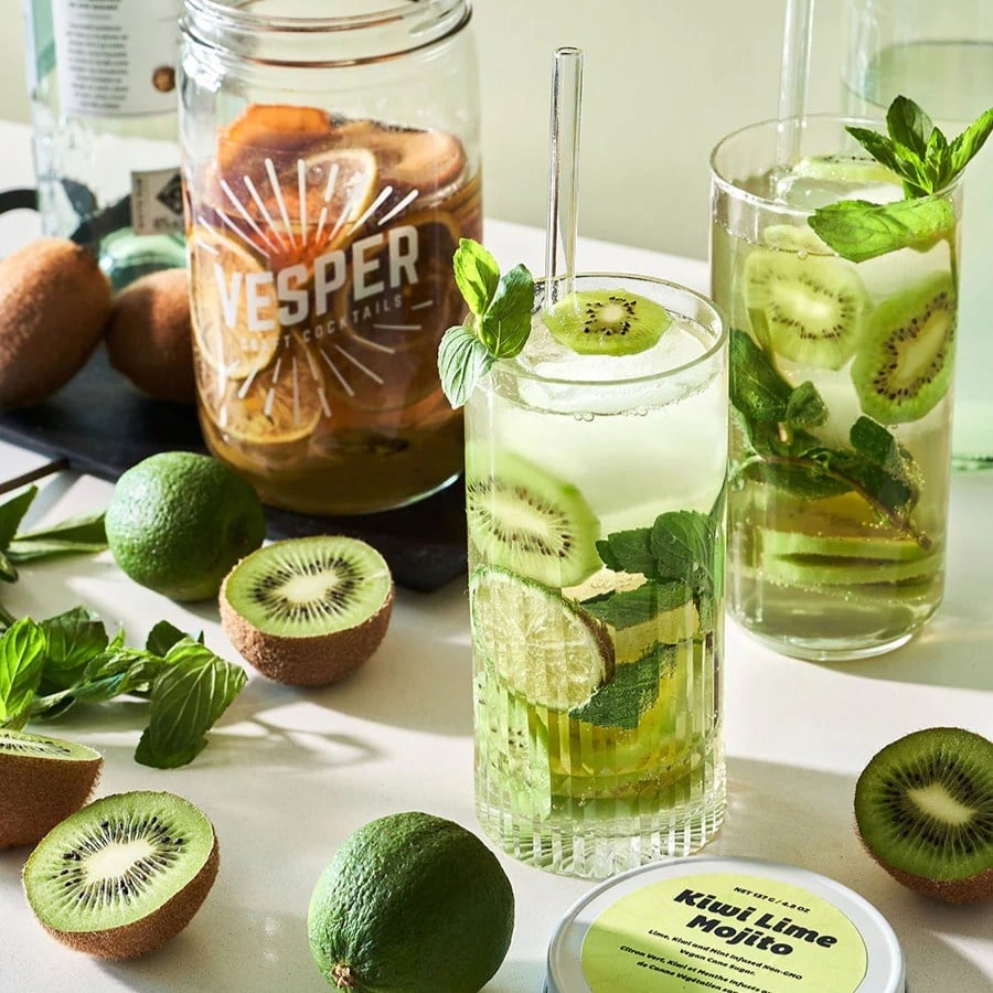 Vesper Kiwi Lime Mojito Cocktail Jar