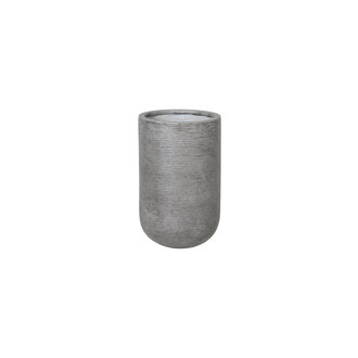 LH Home Pot Ribbed Gris blanc