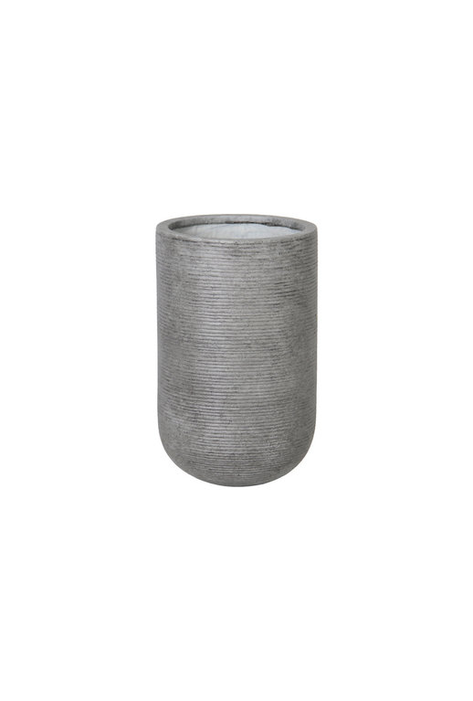 LH Home Dark Grey Ribbed Pot