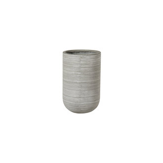 LH Home Light Grey Ribbed Pot