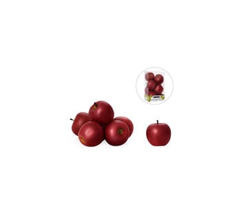 Pommes rouges décoratives - Ens. de 8