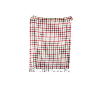 Plaid Throw with fringes