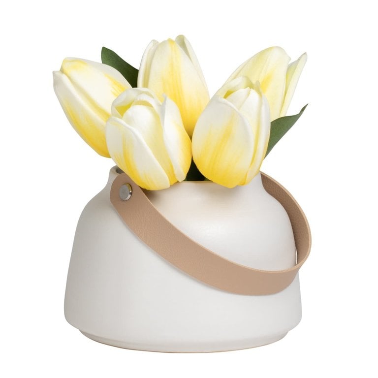 Torre & Tagus White 3.5" Milo Vase"