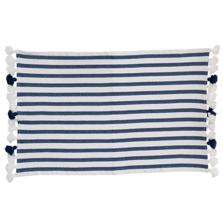 Pokoloko Kreative Navy Stries Bath Mat