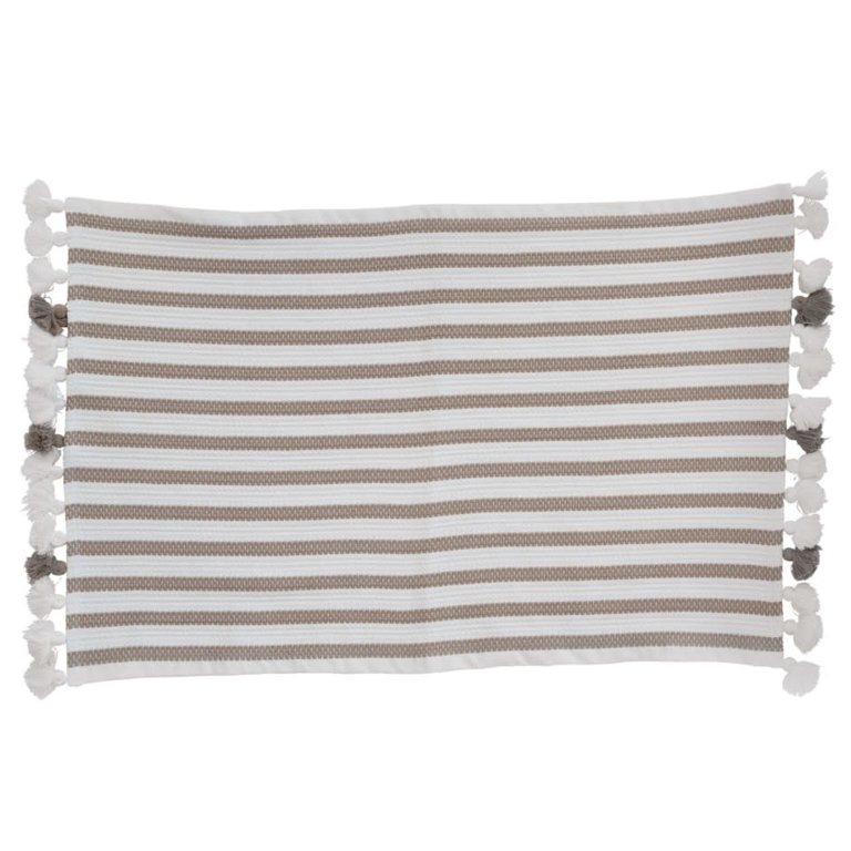 Pokoloko Kreative Beige Stries Bath Mat