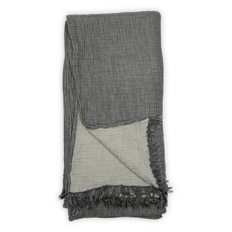 Crinkle Coverlet - Grey