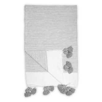 Pokoloko Kreative Moroccan light grey throw