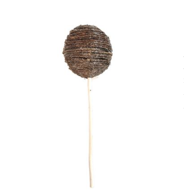 Twig ball on a stick - 6" dia.