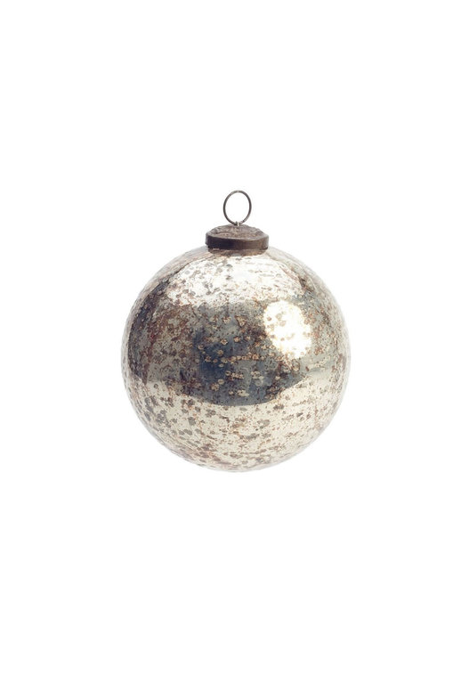 ADV/Pine Center Silver ball ornament