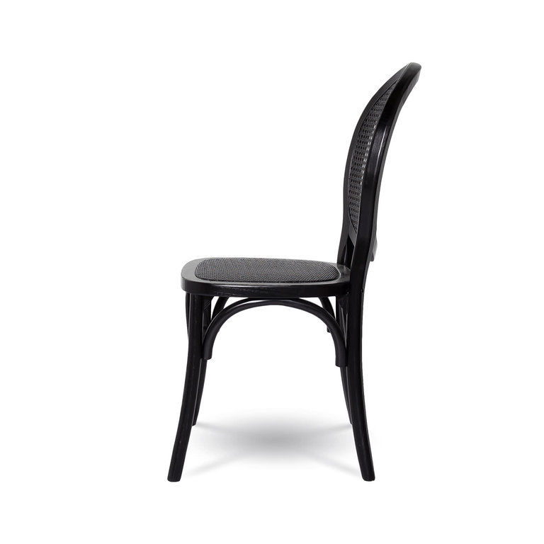 Style in Form Chaise à dîner Fleur - Noir