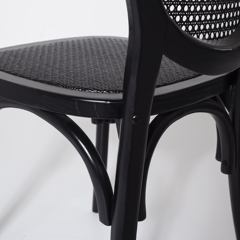 Style in Form Chaise à dîner Fleur - Noir