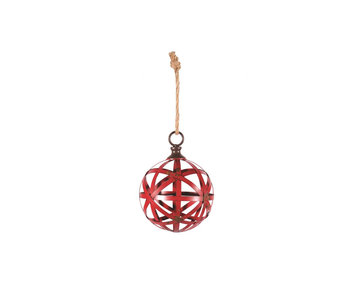 Red metal ball ornament