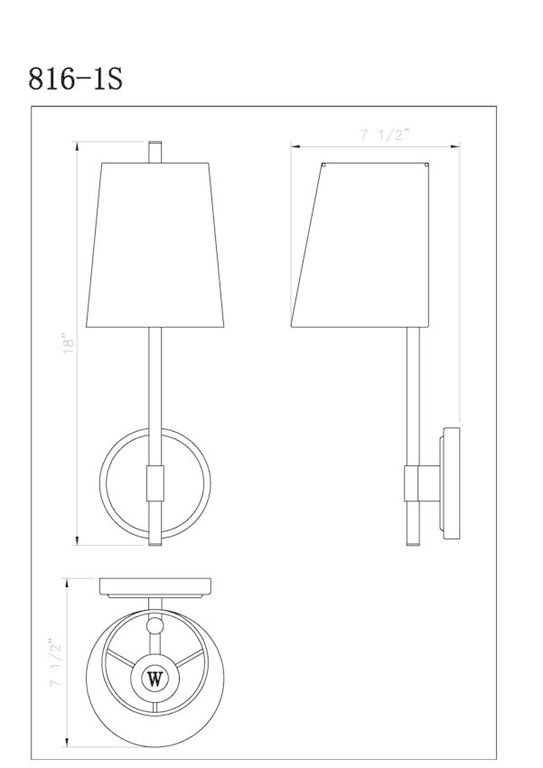 Z-Lite Winward Wall Light - Matte Black