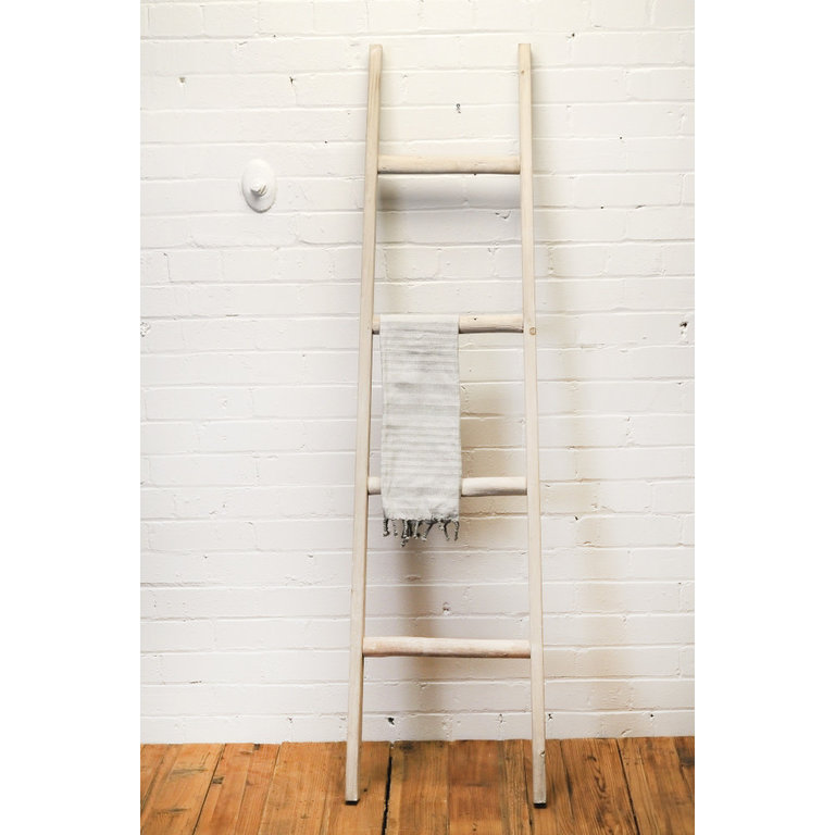 Wooden Ladder - Worn White