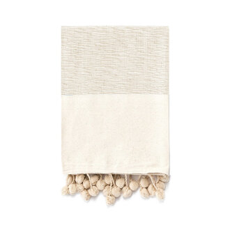 Myrta throw with pom poms