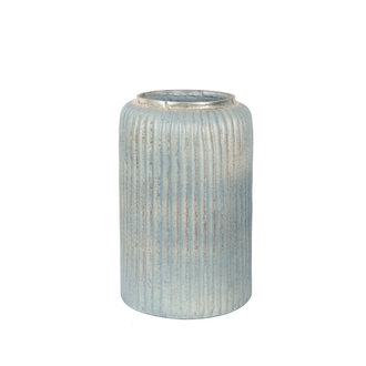 Blue Gray Glass Vase