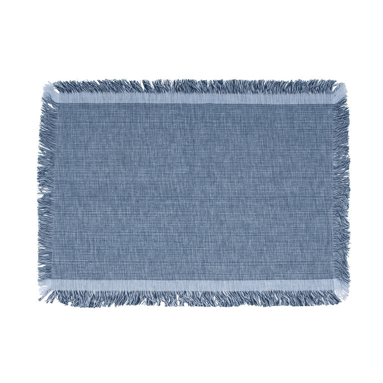 Blue Fringed Placemat