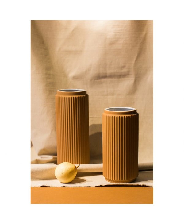 Ribbed Terracotta Vase - Large