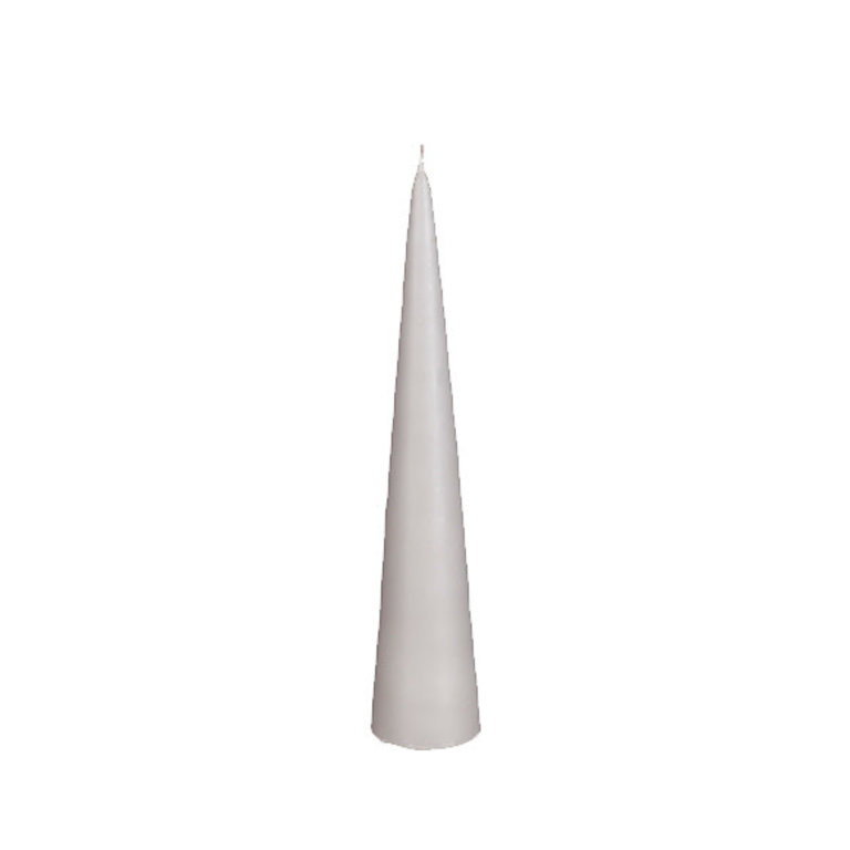 Cone Candle - Light Gray