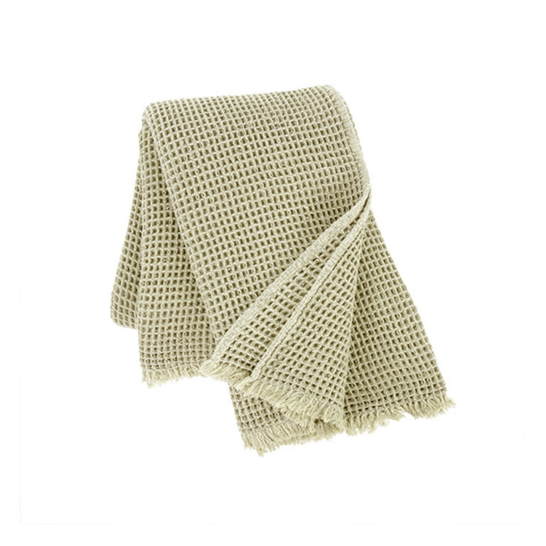 Green waffle throw hotsell