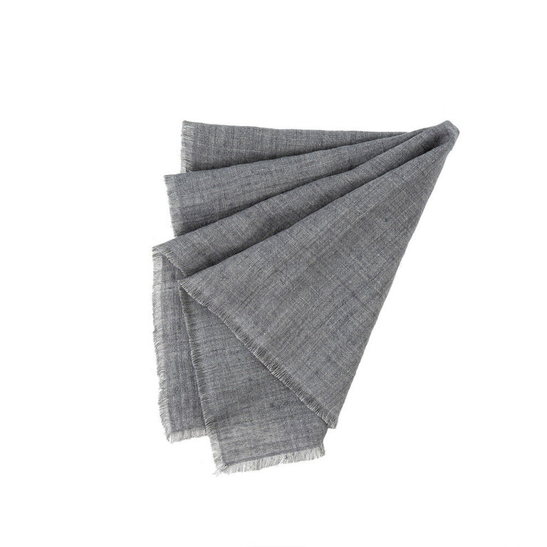 Indaba Trading Linen Napkins Steel grey - Set of 4