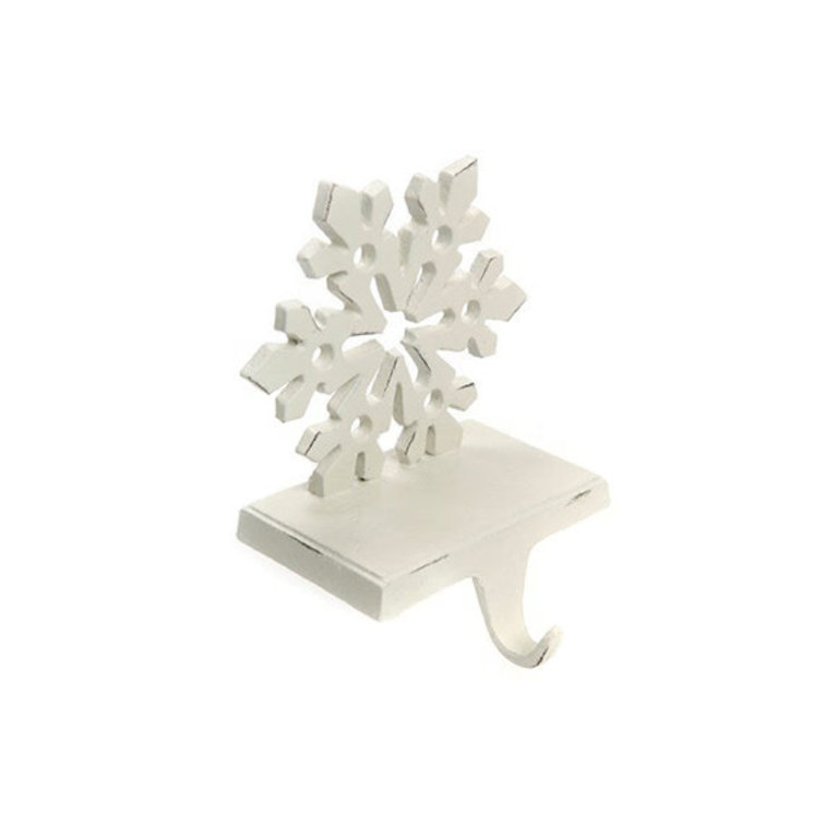 White Snowflake stocking holder
