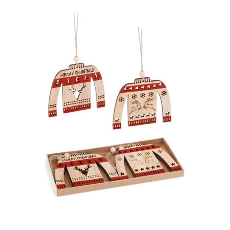 ADV/Pine Center Sweater ornament - set of 6