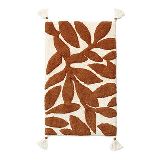 Tapis de bain Leaves Rouille