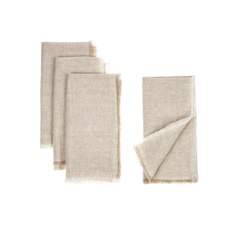 Indaba Trading Set of 4 Chambray Linen napkins