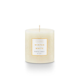 Illume White Winter Pillar Candle