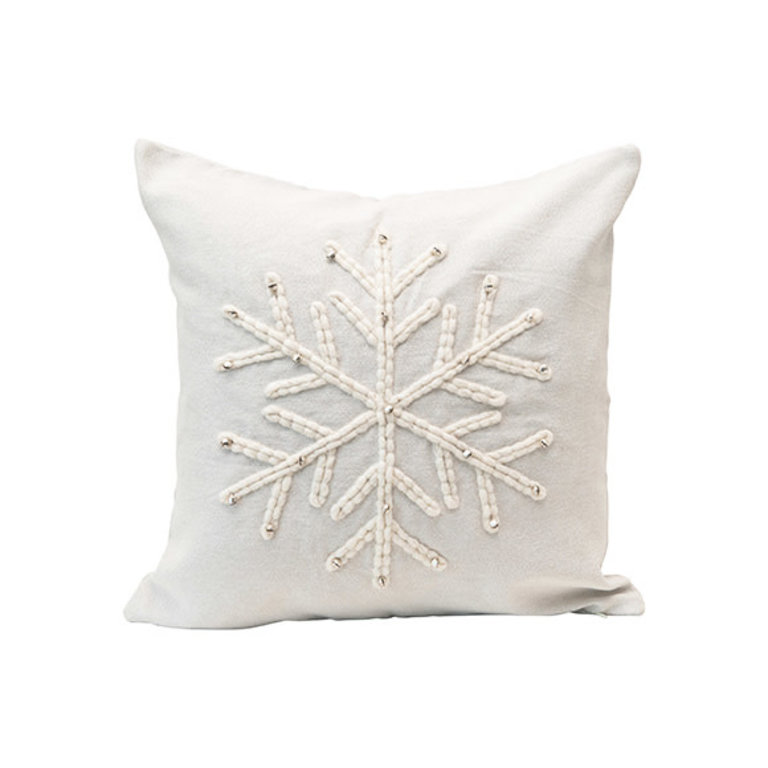 Snowflake and Bells Pillow