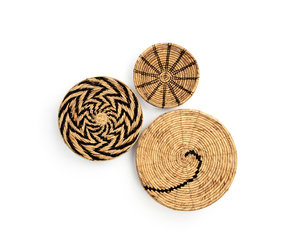 Black woven wall basket shop