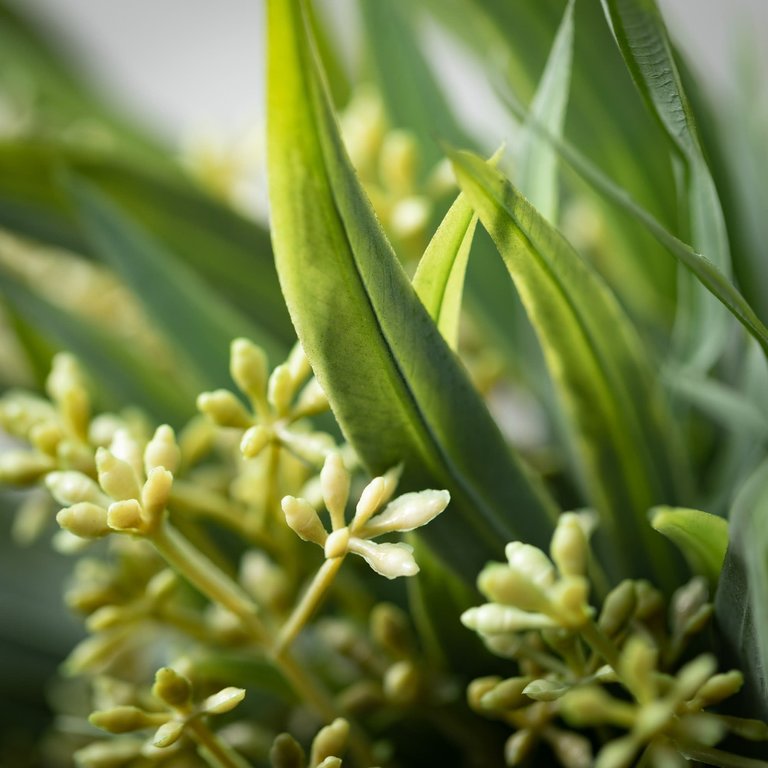 Faux seeded eucalyptus bush