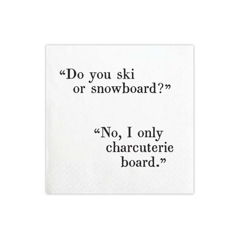 Napkin de papier "Do you ski?" - Pqt de 20