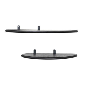 Large Black Mango Wood shelf