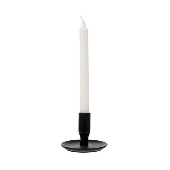 Porte-bougie Trivo Par House Doctor - Design épuré Noir | Hauteur 18 Cm | Diamètre 6 Cm | Déco Intérieure Scandinave