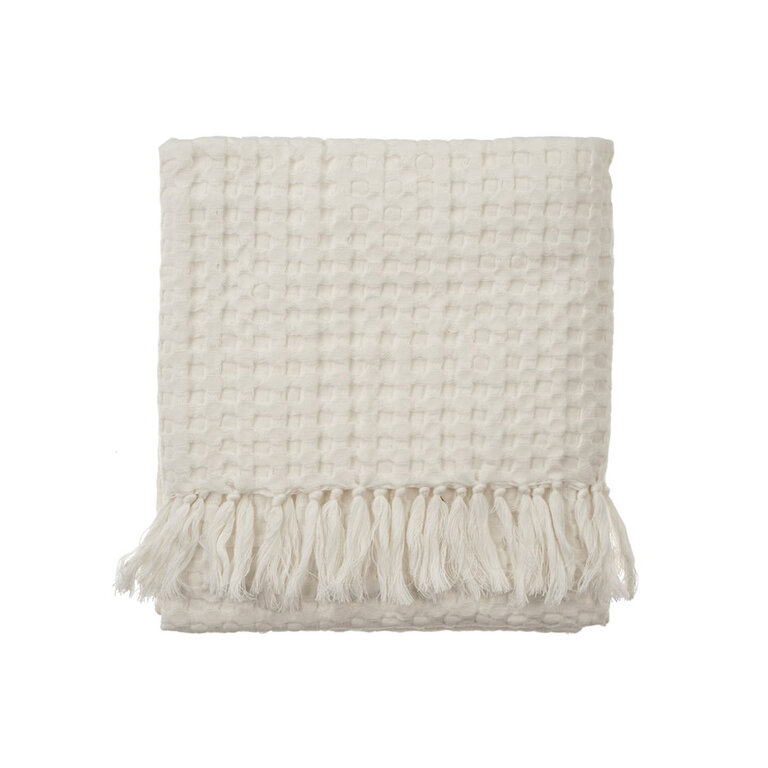 Honeycomb Bath Towel - White