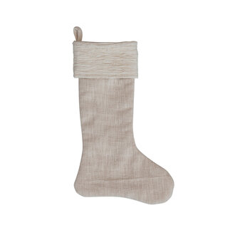 Christmas Stocking - Slub Cotton - Cream
