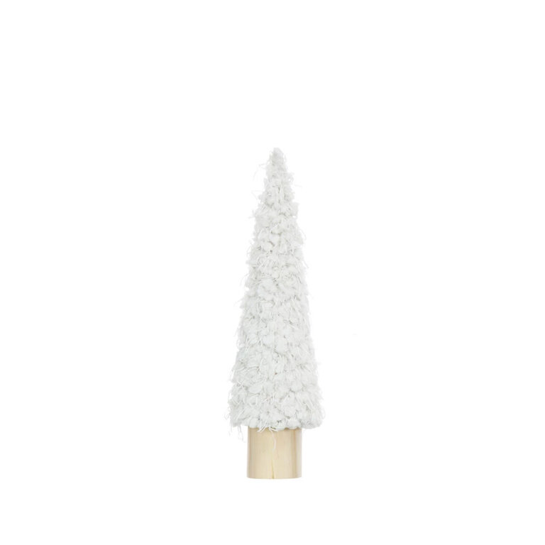 Cotton Ball Christmas Tree  - Cream 3.5"