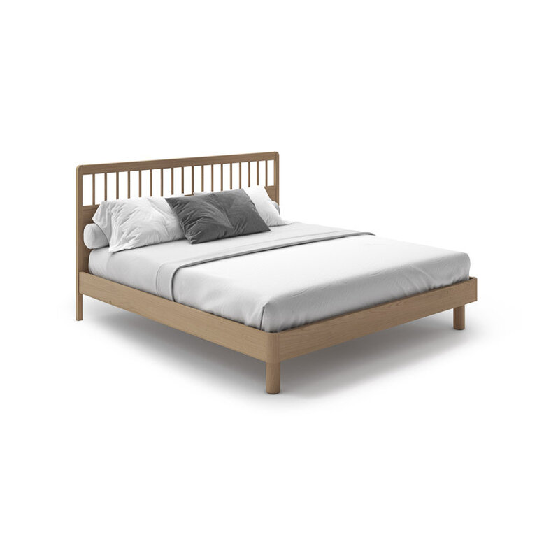 Villa Bed - Rustic Bleached Oak - King