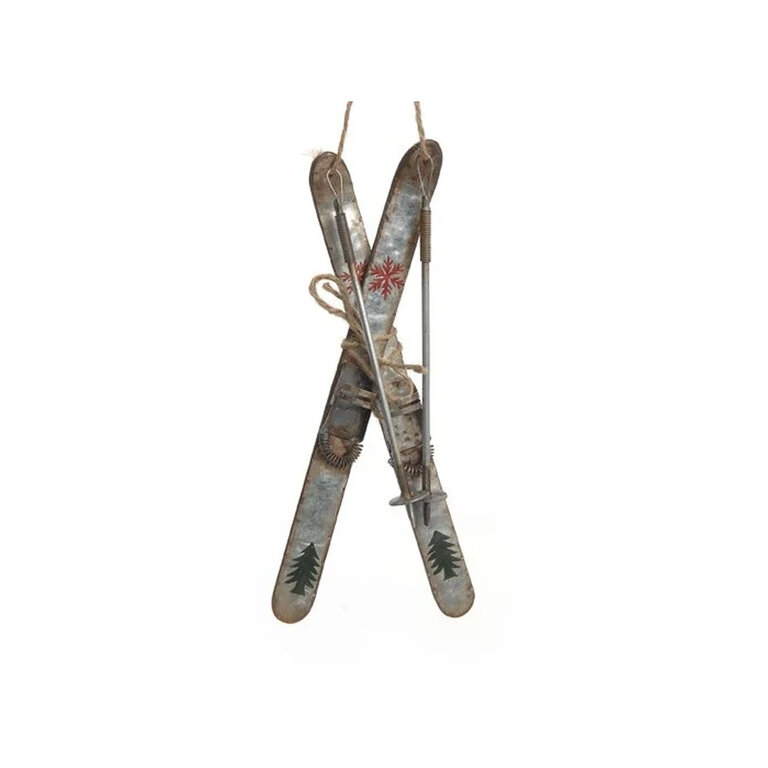 Antique Skis ornament