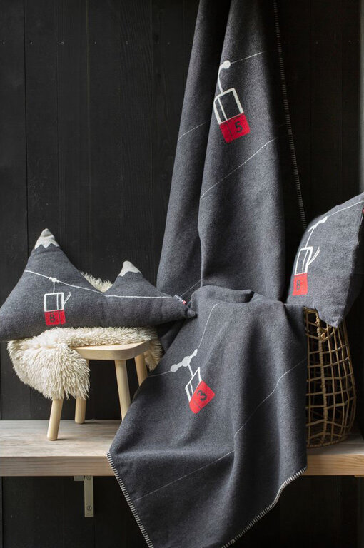 Sylt "Cable Cars" Throw - Charcoal