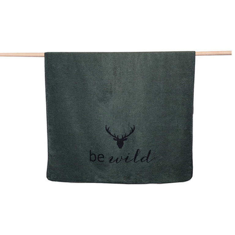 Savona “Be wild” throw – Green