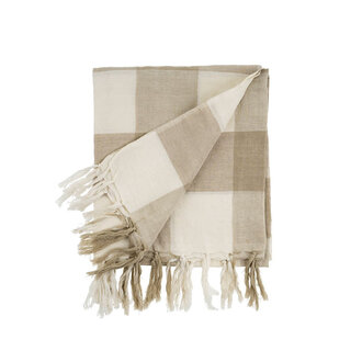 Gingham Throw - Sand