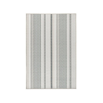 Gradation Ticking Machine Washable Rug