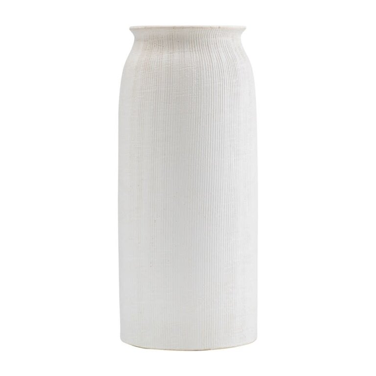 White Striated Vase