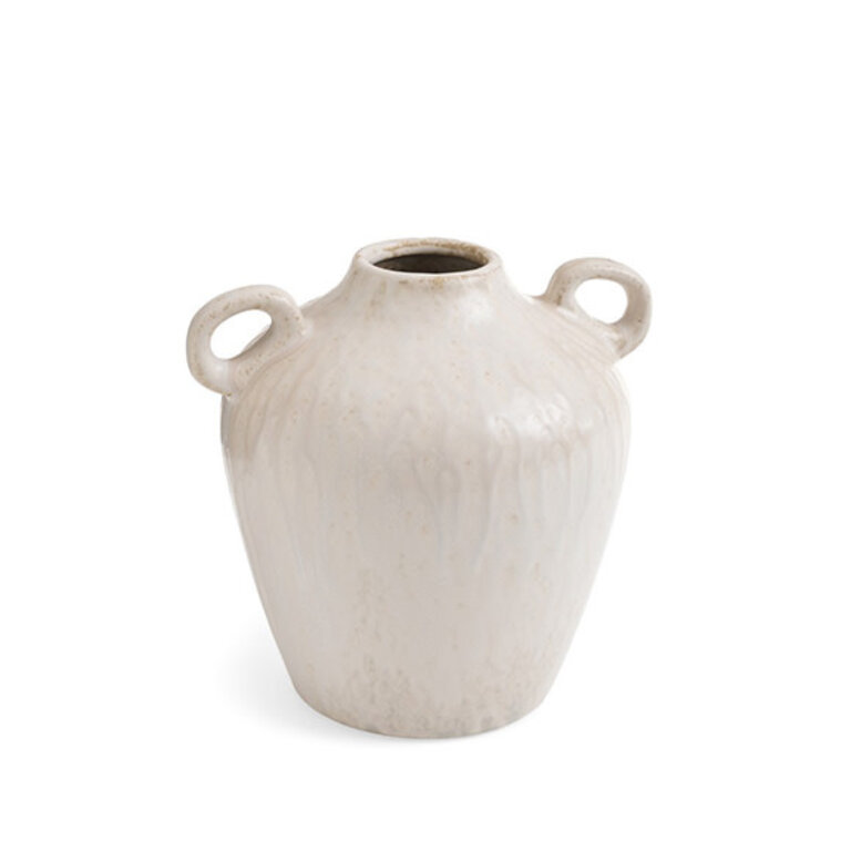 Antique White Handled Vase